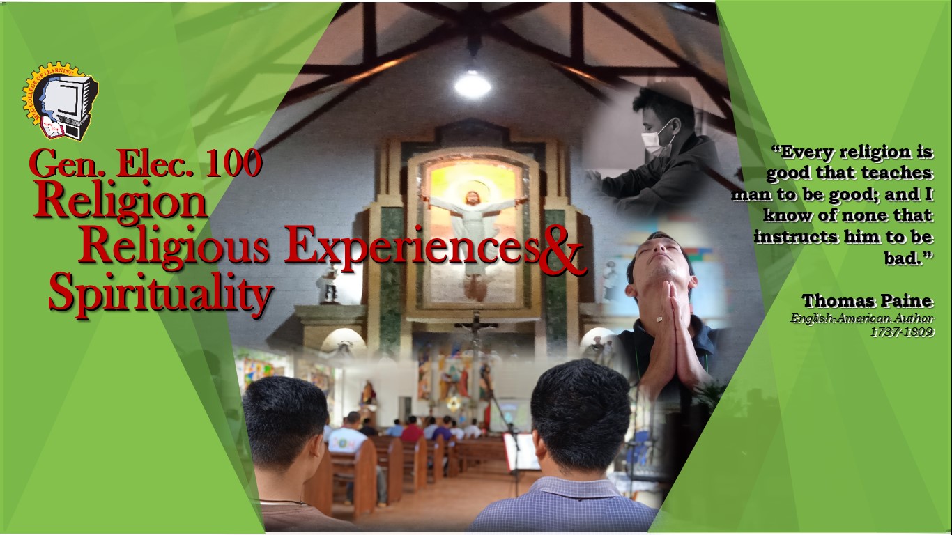 GenElec100 – Religion, Religious Experiences, and Spirituality